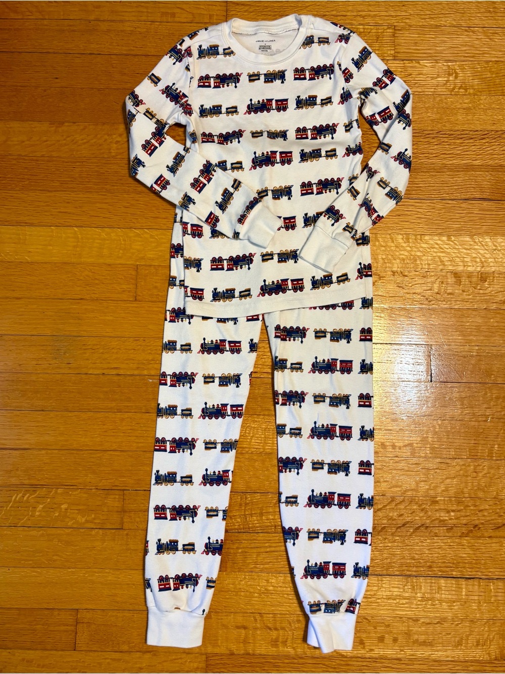 Janie and Jack Kids Train-Print Pajama Set size 8